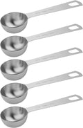 5PCS 2/3tbsp (2tsp, 10ml, 1/3oz) Single Measuring Spoon, Stainless Steel Individual Teaspoons Only