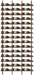 Wine Rack Freestanding Floor, 16 Tier 48 Bottle Capacity Display Holder, Industrial Wine Bottle Storage Shelves, for Any Bar, Wine Cellar, Kitchen, Dining Room (Brown, 3 Column)