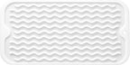 Silicone Dish Drying Mat for Multiple Usage,Easy clean,Eco-friendly,Heat-resistant Silicone Mat for Kitchen Counter or Sink,Refrigerator or Drawer Liner White S 12 inches x 6 inches