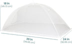 Simply Genius Pop-Up Mesh Food Covers for Outdoors - 6 Pack Extra Large 39" x 24", White, Collapsible & Reusable - Buffet Food Covers & Bug-Net Tent for Picnic, Party & Camping