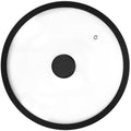 Silicon Glass Lid for Pot,Pan,Skillet Fits 11"(28CM) Cookware Silicon lid Dishwasher Safe, Replacement Lid Vented Tempered Glass with Heat Resistant Silicone Rim By HR Huare Technology,Black,1 Pack