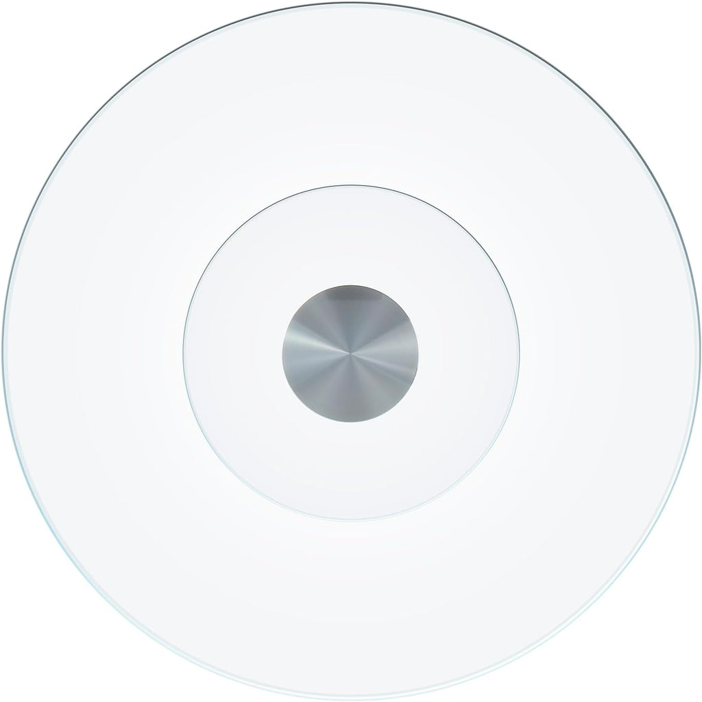 30-Inch Lazy Susan Turntable for Dining Table, Tempered Glass, 360° Rotation, Anti-Tip Design, Perfect for Parties, Weddings, and Family Dinners (30 inch)