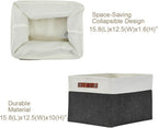 DECOMOMO Storage Baskets for Shelves - Fabric Storage Bins, Linen Closet Organizers and Storage (Black & White, XL - 3 Pack)