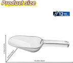 ice maker scoop,ice scoopers for ice bucket,Polycarbonate Utility Ice Scoop, 12 Oz, No BPA,Clear, Ergonomic Handle, Applicable to: Ice Maker, Ice Cream, Pets Food, Coffee Beans(1 pack) M