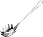 Stainless Steel Pasta Spoon, Spaghetti Spoons Server, Spaghetti Fork with Ergonomic Handle, Noodle Utensil for Kitchen, 9. 4inch