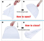 Food Covers for Outside Mesh,2 Pack 40"X24" + 2 Pack 17"X17" Extra Large Pop Up Mesh Food Tent Net Umbrella Food Covers for Outdoors Picnic Party BBQ Supplies,Food Nets for Outdoors