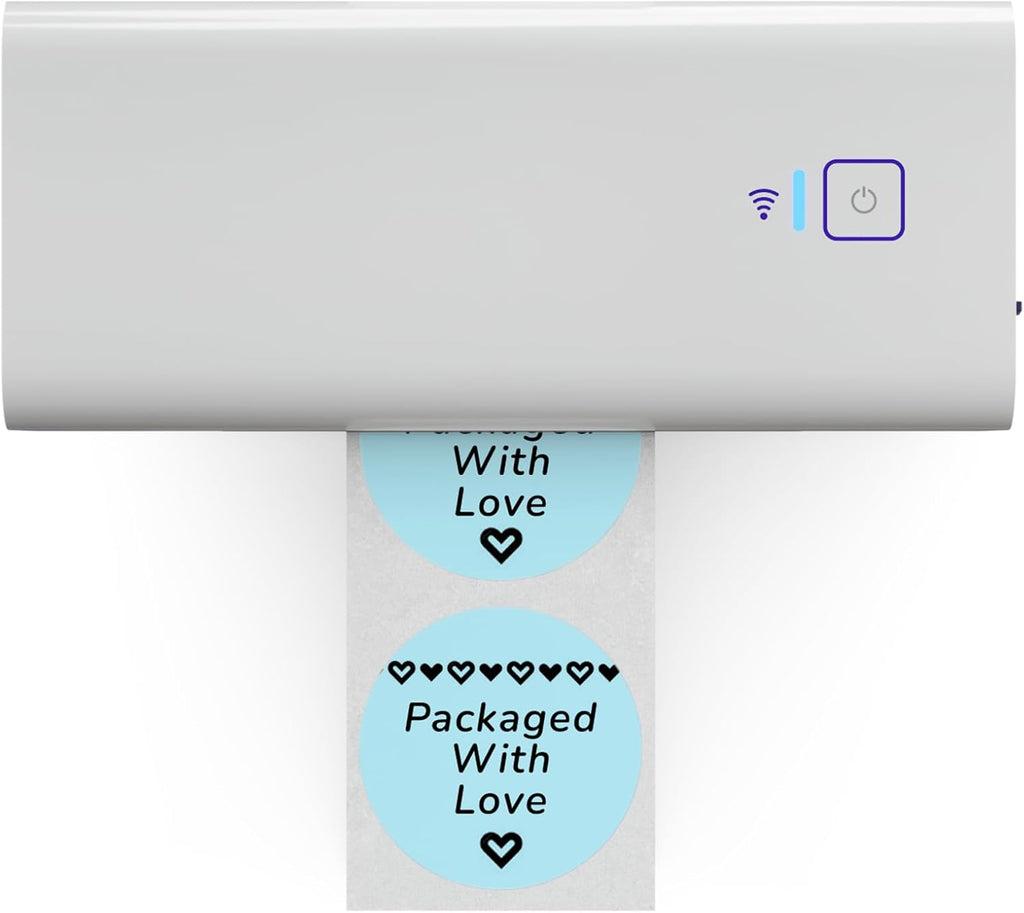 Rollo Circle Thermal Labels 2 Inch - Roll of 1,000 Round Sticker Labels - Multi-Purpose Direct Thermal Printer Stickers 2x2 (Blue)