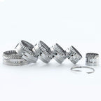 Fluted Cookie Cutters- Round Biscuit Cutters Set of 6 Pieces, Double Sided Fluted and Plain Edge Cookie Cutters, Stainless Steel