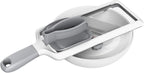 Multi Handheld Mandoline Slicer - Adjustable Stainless Steel Blade, Comfort Grip, Safety Features, Easy to Clean, Ideal for Speedy Slicing of Fruits and Vegetables (Gray)