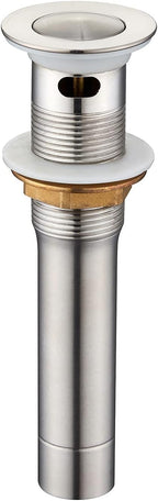 CREA Bathroom Sink Drain, Bathroom Sink Stopper with Drain Hair Catcher Pop Up Drain 1 1/2" for Bathroom Vanity Kitchen Sink with Overflow, Brushed Nickel