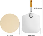 only fire Stainless Steel Multi-Purpose Rotisserie and Pizza Combo Kit for Weber 18" and Other Similar Kettle Grills - Include Pizza Peel and Pizza Stone