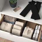 6 Pack Drawer Dividers 6 Inch High, 11”-17" Adjustable Bamboo Organizers Large Expandable Drawer Separators for Cloths, Dresser, Bedroom, Bathroom, Baby Drawer, Office & Kitchen Utensils (Black)