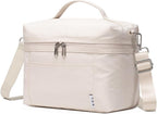 NOL Natural Organic Lifestyle Insulated Lunch Bags for Women Cooler Bag Lightweight Nylon Waterproof Lunch Box For Work (Small, Cream)