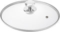 Glass Lid for 11 Inch Stainless Steel Cast Iron Skillets Frying Pans, 28cm Tempered Lids for Dutch Ovens, 11 In Pan Cover with Stainless Steel Rim for Stock Pots, Dishwasher Safe