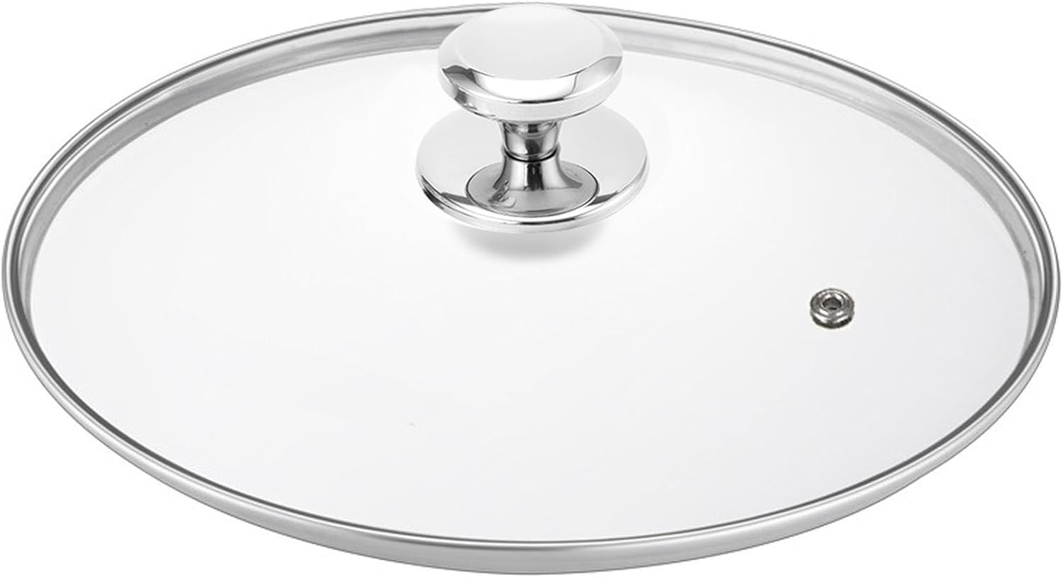 Glass Lid for 9.5 Inch Black Cast Iron Skillets Frying Pans, 24cm Tempered Lids for Dutch Ovens, 9.5 In Pan Cover with Stainless Steel Rim for Stock Pots, Dishwasher Safe