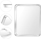 Baking Sheet, Yododo Stainless Steel Baking Pans Tray Cookie Sheet Toaster Oven Tray Pan Cookie Pan, Non Toxic & Healthy, Superior Mirror Finish & Rust Free, Easy Clean & Dishwasher Safe - 12.4 inch