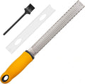 Lemon Zester, Hand Cheese Grater, Zester Grater with Handle, with Razor-Sharp Stainless Steel Blade, Protective Cover and Cleaning brush, Dishwasher Safe, by NSpring