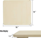 Onlyfire Pizza Stone for Oven BBQ and Grill, Thermal Shock Resistant, 14" x 16" Rectangular Large Bread Baking Stone, Heavy Duty Ceramic Baking Stone for Best Crispy Crust Pizza, Cookie and Cheese