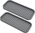 Silicone Sponge Holder - Dish soap Holder for Kitchen Counter 2 Pack, Waterproof Sponge soap Tray for Kitchen Sink Bathroom, Multipurpose Sink Caddy Organizer for soap Dispenser Scrubbers Makeup Gray
