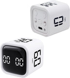 Productivity Timer Flip Gravity Sensor Cube Timer Countdown & Countup,Mute & Vibrate & Sound，5/10/30/60min & Custom Timing, Perfect for ADHD,Work,Learning,Kitchen Cooking