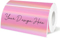 2x4 Inch Holographic Thermal Labels, Pink Direct Thermal Stickers Label, Self-Adhesive Glitter Thermals Printer Sticker Labels, Perforation Line Design- 200Pcs/ 1 Roll