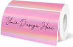 2x4 Inch Holographic Thermal Labels, Pink Direct Thermal Stickers Label, Self-Adhesive Glitter Thermals Printer Sticker Labels, Perforation Line Design- 200Pcs/ 1 Roll
