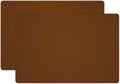 Silicone Placemats, Food-Grade Non-Slip Waterproof, Dining, Stain Resistant, Countertop Protector, Kitchen Counter Mat, Heat Resistant, Baking mat Dishwasher Safe (23.6"×15.7"-2pack, Coffee)