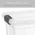 Superio Clear Storage Boxes with Lids, 8.75 Quart Plastic Container Bins for Organizing, Stackable Crates, BPA Free, Non Toxic, Odor Free, Organizers for Home, Office, School, and Dorm, 2 Pack