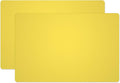 Silicone Placemats, Food-Grade Non-Slip Waterproof, Dining, Stain Resistant, Countertop Protector, Kitchen Counter Mat, Heat Resistant, Baking mat Dishwasher Safe (23.6"×15.7"-2pack, Yellow)