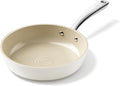 Redchef Ceramic Non Stick Frying Pans, 8" Skillet, Omelette Egg Pan with Stay Cool Handle, Ceramic Chef Pan for Cooking Non Toxic, PFOA & PFAS Free, Induction Compatible, Oven & Dishwasher Safe(Beige)