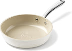 Redchef Ceramic Non Stick Frying Pans, 8" Skillet, Omelette Egg Pan with Stay Cool Handle, Ceramic Chef Pan for Cooking Non Toxic, PFOA & PFAS Free, Induction Compatible, Oven & Dishwasher Safe(Beige)