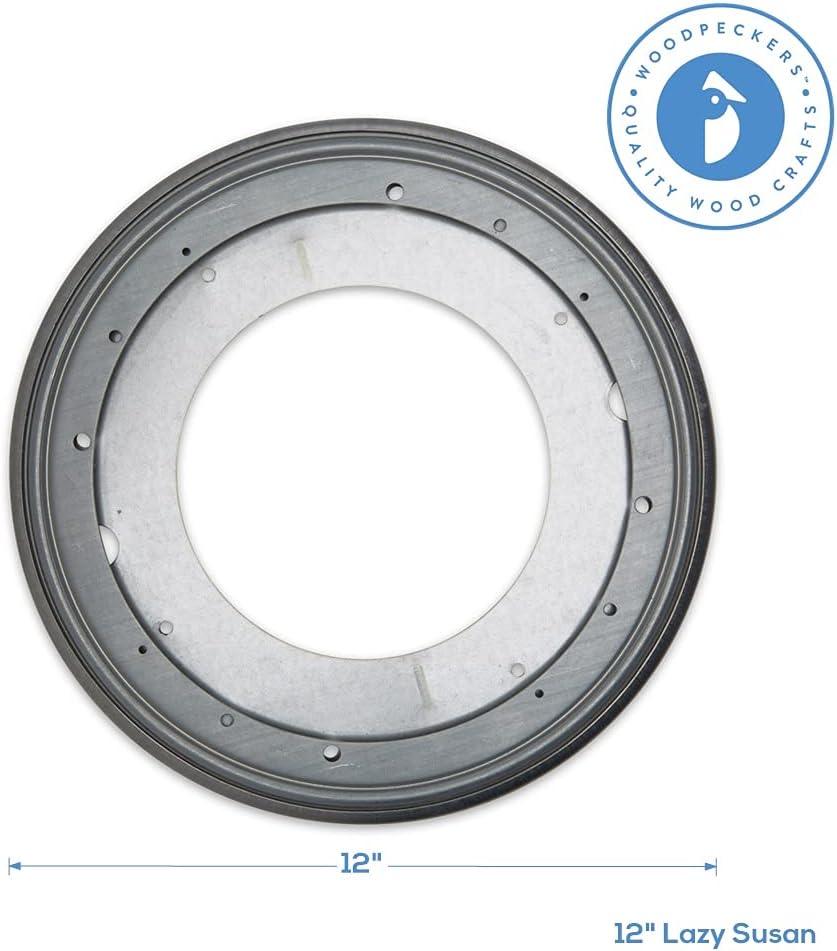 Lazy Susan Hardware, 12 inch, 1,000 lbs. Load Capacity, Pack of 2 Steel Lazy Susan Turntable Ball Bearing, by Woodpeckers