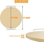 Round Pizza Stone for Grill 16 inch with Handles - Heavy Duty Cordierite Pizza Stone for Oven -Thermal Shock Resistant Baking Stone, Includes Metal Rack & Scraper