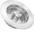 Kitchen Sink Drain Strainer，Upgraded 304 Stainless Steel 3 in 1 Pop-up Sink Drain Strainer Kitchen Drain Strainer Cover and Sink Stoppers Combo，Standard 3-1/2 in Hole