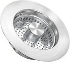 Kitchen Sink Drain Strainer，Upgraded 304 Stainless Steel 3 in 1 Pop-up Sink Drain Strainer Kitchen Drain Strainer Cover and Sink Stoppers Combo，Standard 3-1/2 in Hole