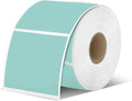 iEager Green Square Thermal Label Stickers, 2"x2" Self-Adhesive Square Direct Thermal Labels with Perforation Line, 500 Sheets/Roll