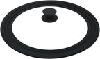 Universal Lid for Pots,Pans And Skillets,HR Huare Technology Tempered Glass with Heat Resistant Silicone Rim,Dishwasher Safe,Fit Cookware 8.5", 9.5”, 10”, Black,1 Pack