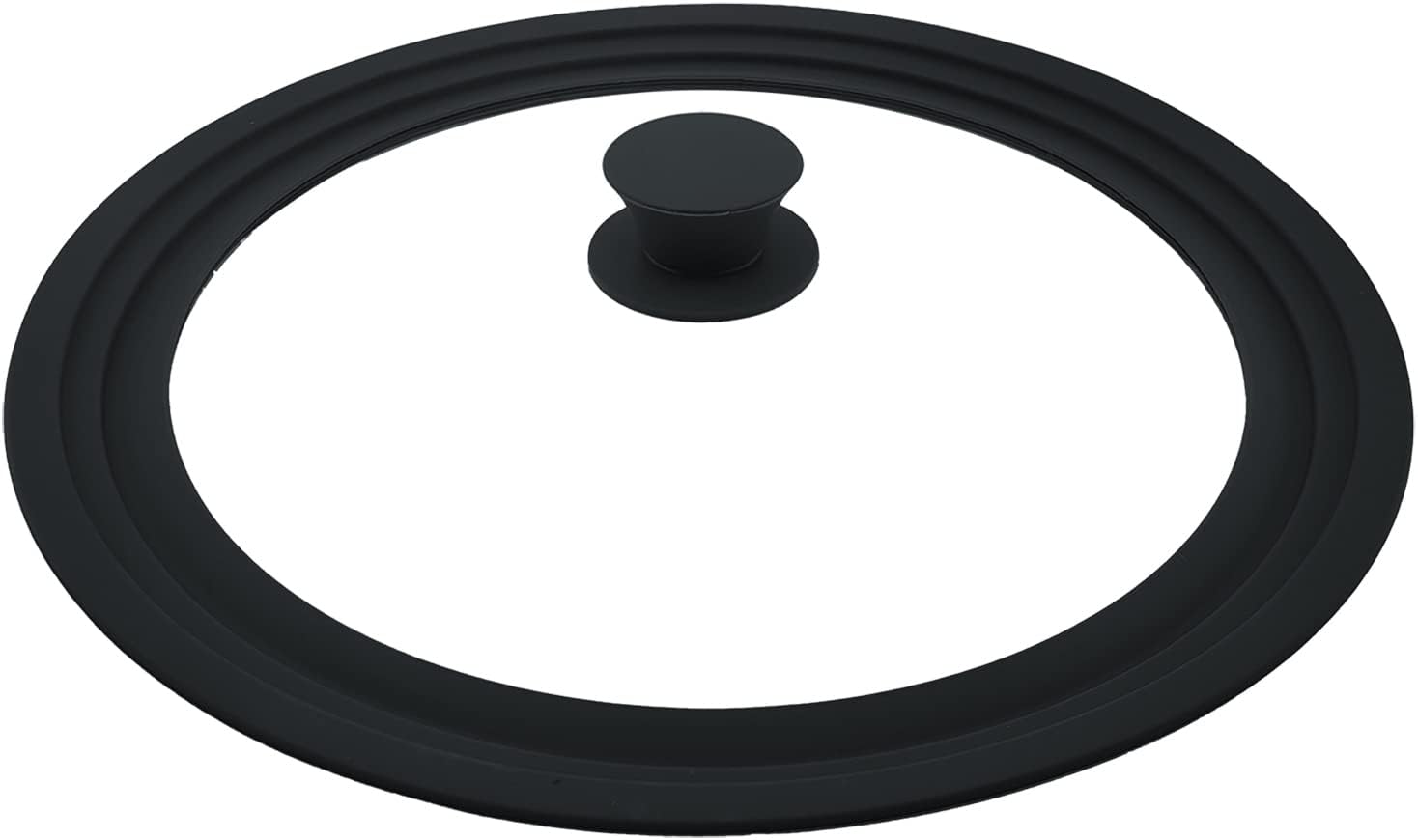 Universal Lid for Pots,Pans And Skillets,HR Huare Technology Tempered Glass with Heat Resistant Silicone Rim,Dishwasher Safe,Fit Cookware 8.5", 9.5”, 10”, Black,1 Pack
