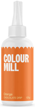 Colour Mill Chocolate Drip Easy-Melt Drizzle for Desserts, 125 Grams Orange