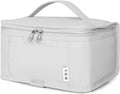 NOL Natural Organic Lifestyle Small Lunch Bag Mini Lunch Box Insulated Lunch Bag for Men/Women Leakproof Cooler Tote Bag Lightweight Nylon Waterproof Lunch Box For Work, Gray white