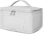 NOL Natural Organic Lifestyle Small Lunch Bag Mini Lunch Box Insulated Lunch Bag for Men/Women Leakproof Cooler Tote Bag Lightweight Nylon Waterproof Lunch Box For Work, Gray white