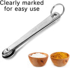 4Pack Mini Measuring Spoons Set, Heavy Duty Stainless Steel Teaspoon for Cooking and Baking, Suitable for Small Amount of Dry or Liquid Ingredients and Spices