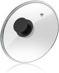 Wadaza Pan Lid 8 Inch - Tempered Glass Pot Lid - Oven Safe Replacement Glass Lid for Frying Pan Wok Pot Skillet