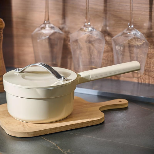 1.6 Quart Sauce Pan with Lid, Non Stick Saucepan Pot for Cooking with Pour Spout and Handle for Stove,Induction,Gas,Non Toxic,PFOA Free