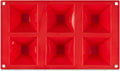 AME D'ESSENCE Pyramid Shaped Silicone Baking Mold - Non-Stick, Flexible, 6-Cup Capacity (3 oz), Reusable and Food-Grade - Perfect for Pyramid-Shaped Cakes, Brownies, and More!