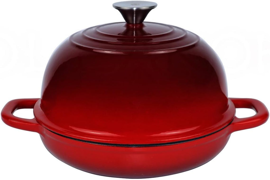 Dutch Oven for Bread Baking Bread Oven for Sourdough Bread Baking, Enameled Cast Iron Dutch Oven Pot with Lid 5 qt Cast Iron Bread Pan, Red