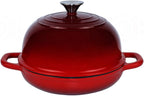 Dutch Oven for Bread Baking Bread Oven for Sourdough Bread Baking, Enameled Cast Iron Dutch Oven Pot with Lid 5 qt Cast Iron Bread Pan, Red