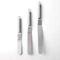 Cake Spatula Set – 6", 8", 10" Stainless Steel Offset & Straight Icing Spatulas for Cake Decorating and Frosting (Curved)
