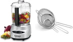 Cuisinart Mini Prep Plus Food Processor, 4 Cup, Brushed Stainless & Mesh Strainers, 3 Pack Set, CTG-00-3MS