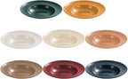 Pasta Bowls, 8 PCS Large Salad Serving Bowls, 9 inch White Soup Bowls, Pasta Bowls Set of 4, Rimmed Deep Pasta Plates, Wide and Shallow Bowls for Dinner, Microwave Dishwasher Safe